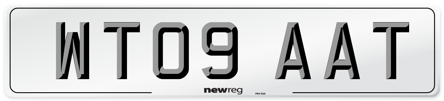 WT09 AAT Number Plate from New Reg